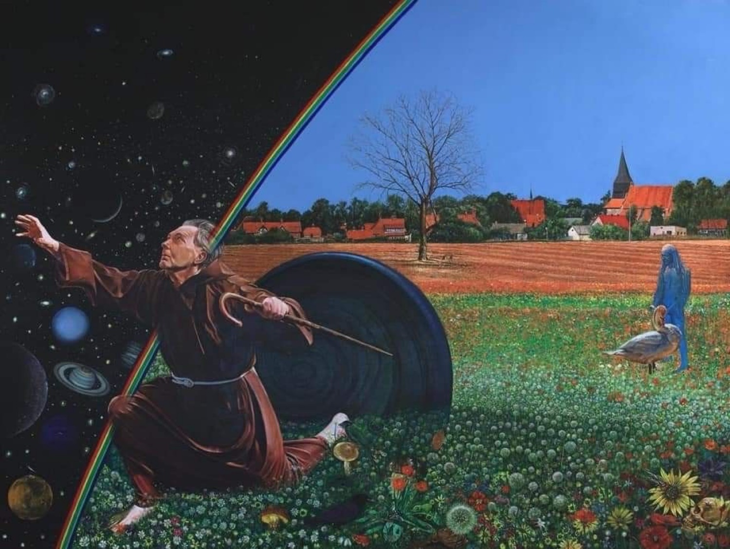 Fraile entre el cosmos y el campo