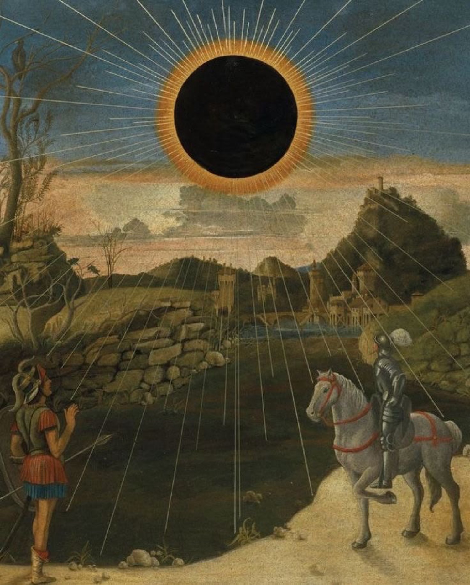 Eclipse sobre el puente y el jinete