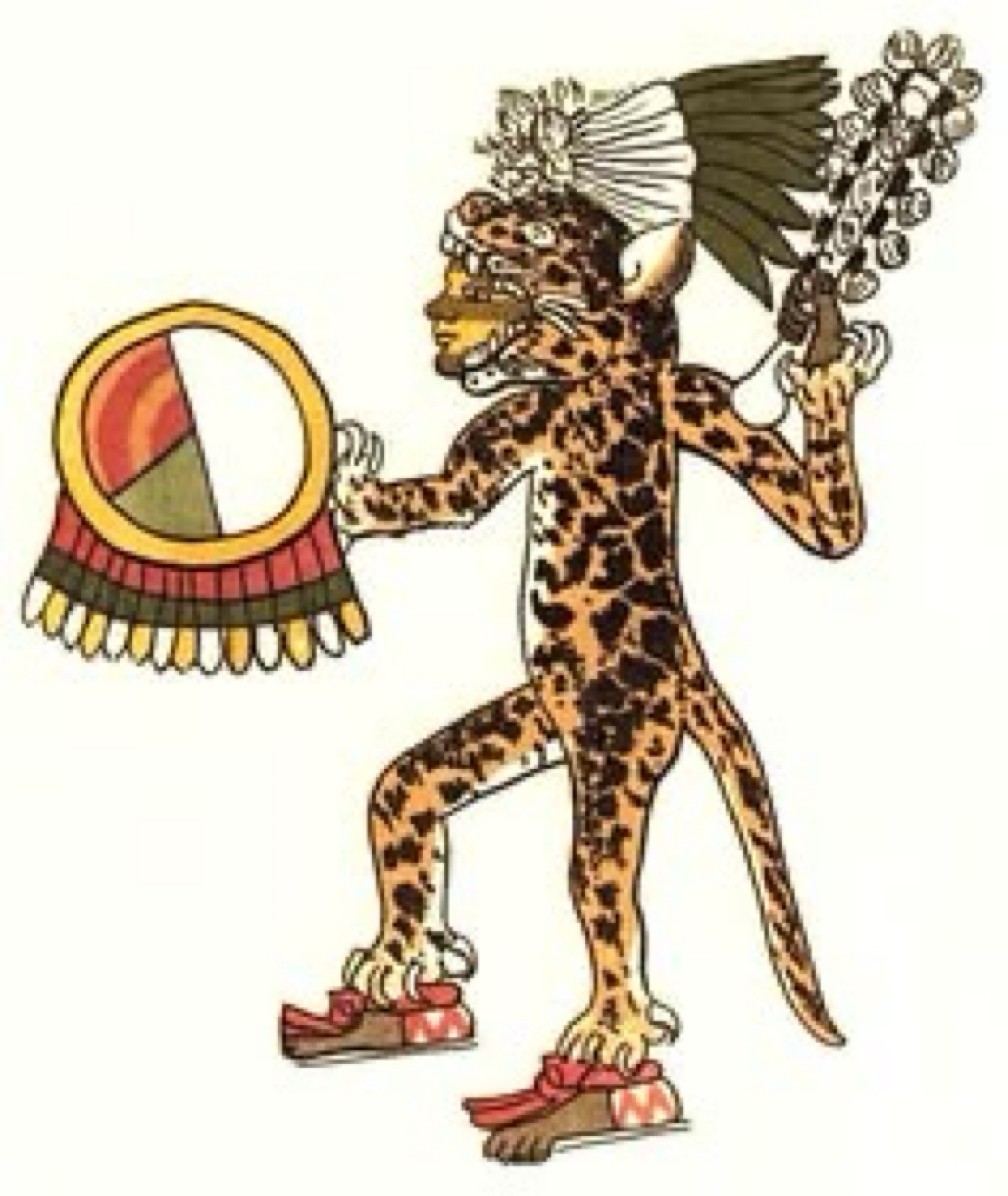Guerrero jaguar con sonaja