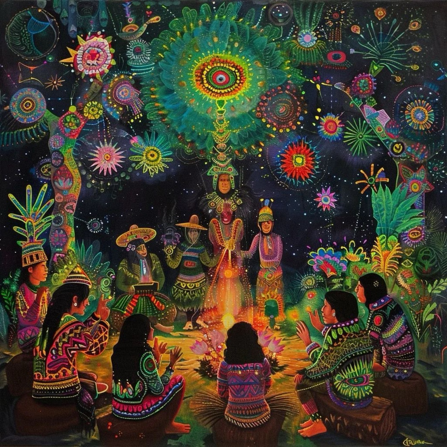 Círculo ceremonial psicodélico