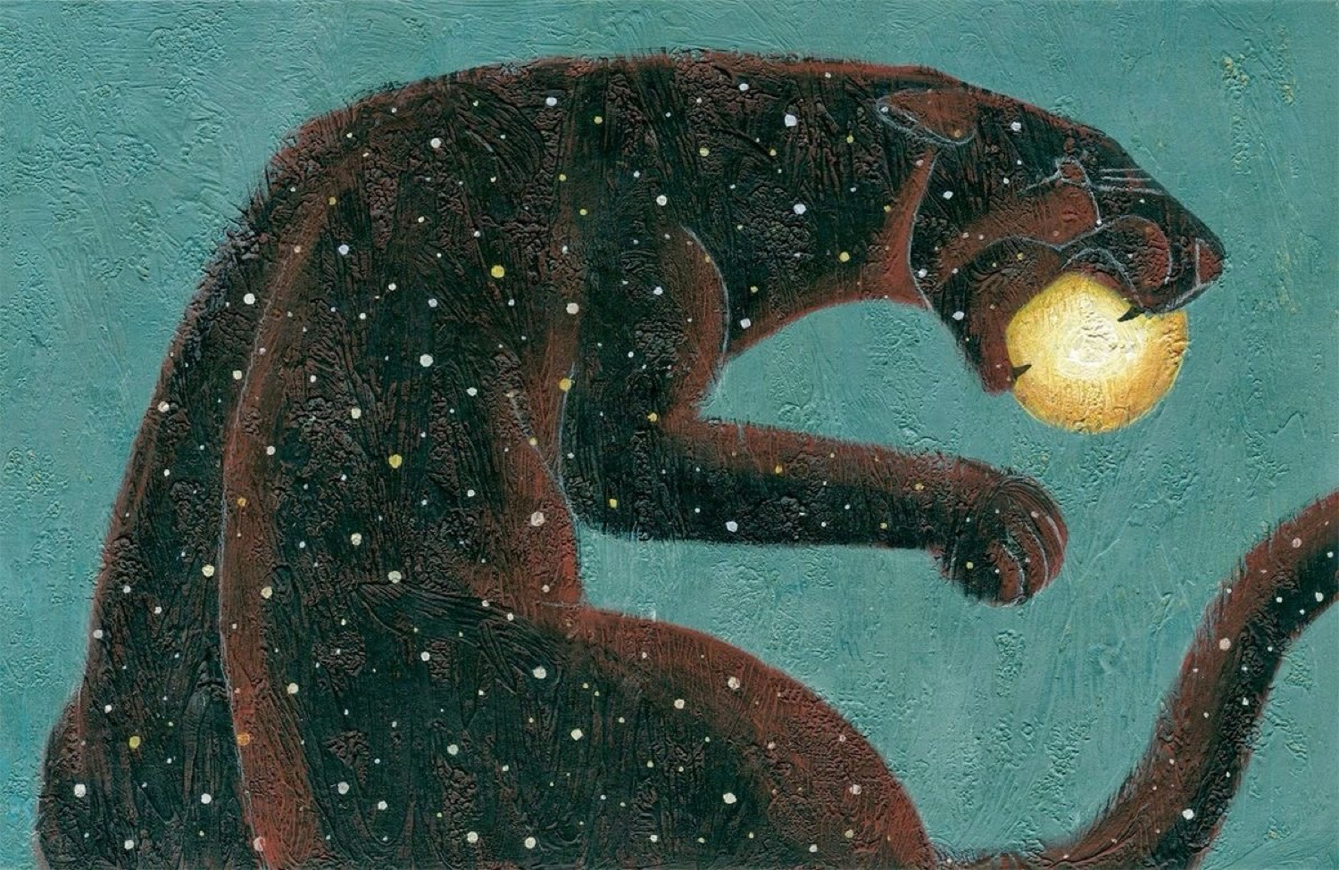 Pantera que sostiene la luna