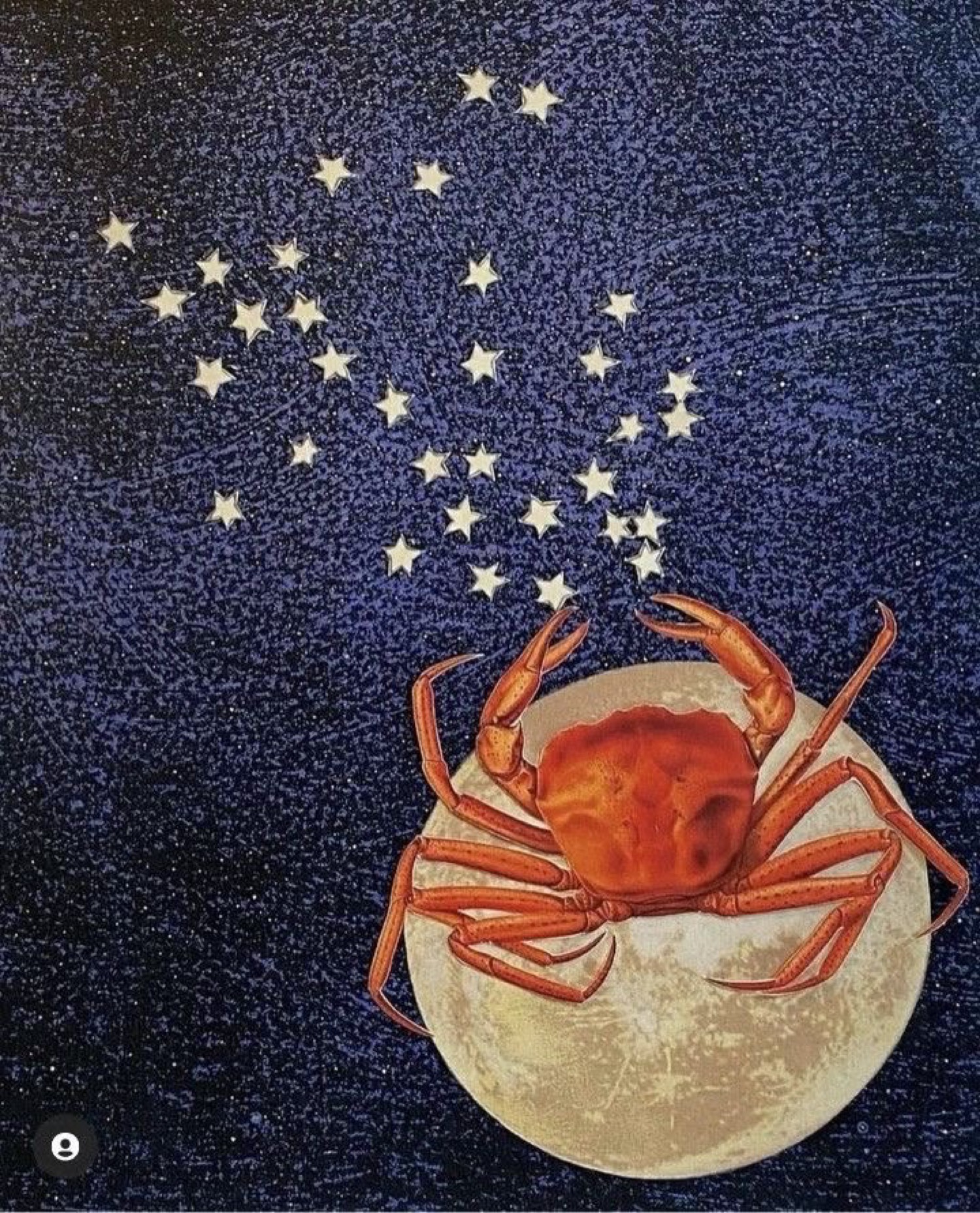 Cangrejo sobre la luna llena