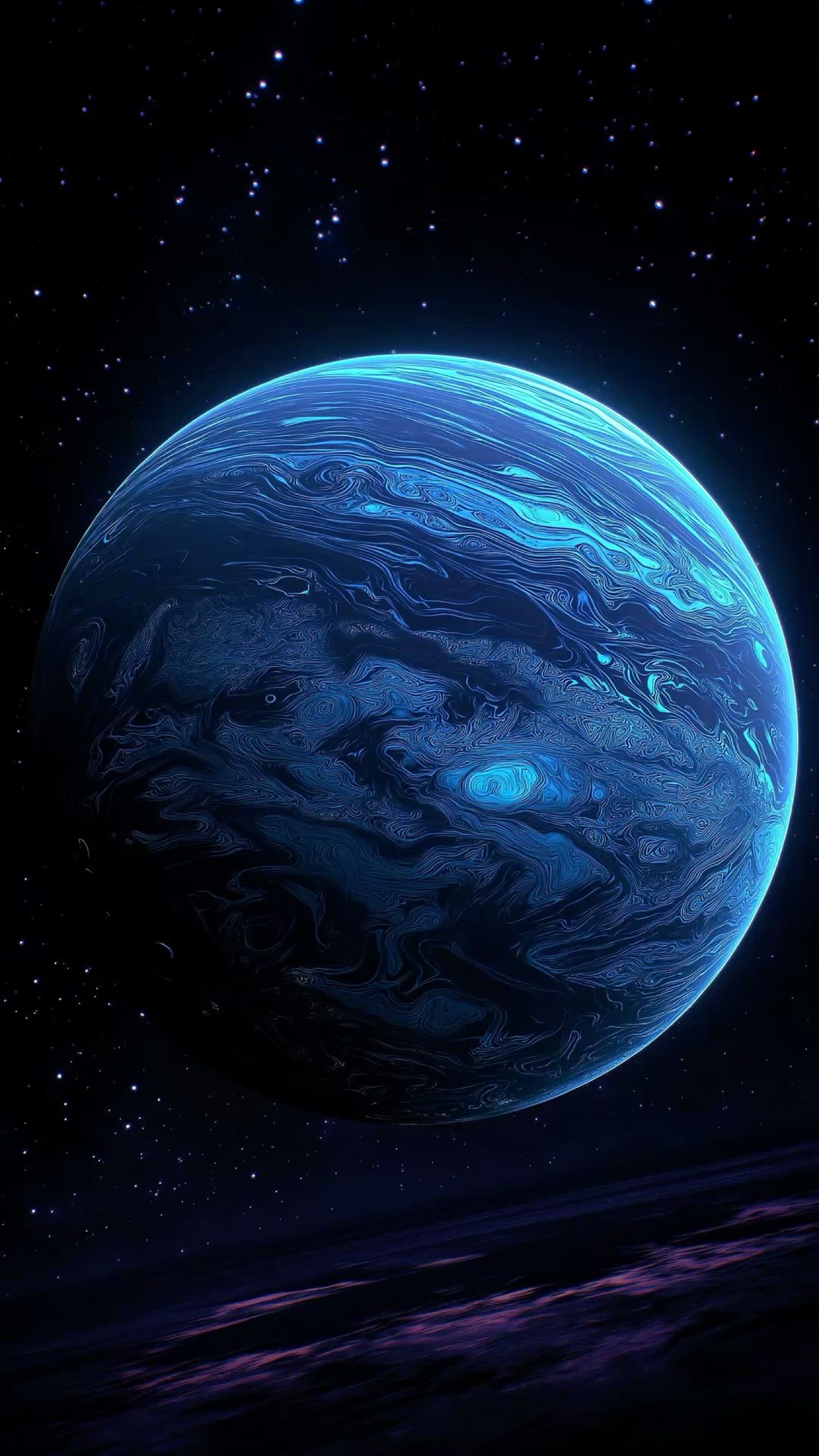 Planeta azul en ebullición